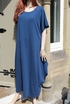 Tall Womens' Italian Cotton Very Long Loose Slip-on Dress (Copy)