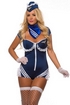 Royal Blue Darling Multi Net Chemise Dress With Thong