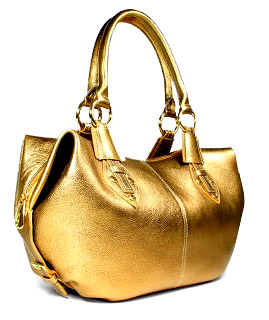 gold handbag