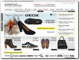 http://www.sarenza.co.uk website
