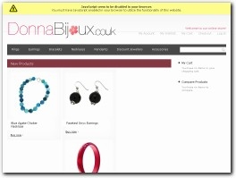 http://www.donnabijoux.co.uk website