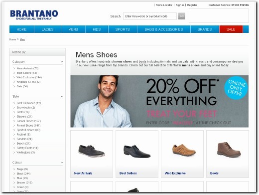 http://www.brantano.co.uk/men website