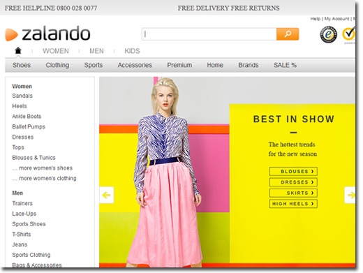 http://www.zalando.co.uk/ website