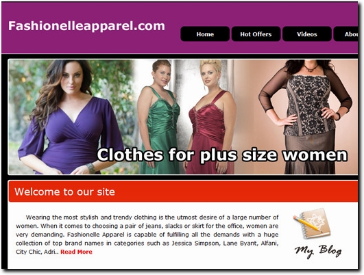 http://www.fashionelleapparel.com website