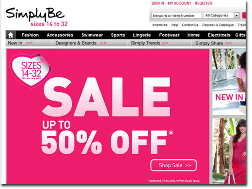 large women's clothing from Simply Be