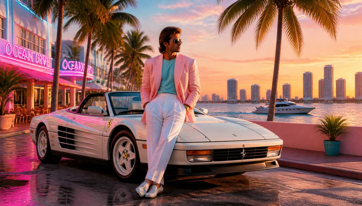 Miami Vice Suits: 1980s Pastel-Colored Menswear