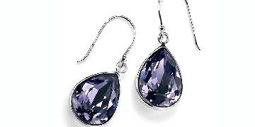 Purple Crystal Earrings