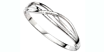 Silver Crossover Bangle