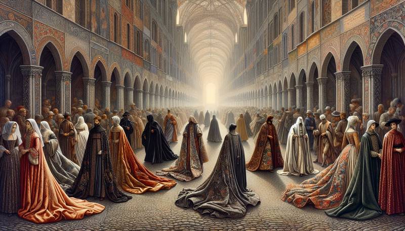 Gothic Threads: Medieval Europes Cloaked Silhouettes
