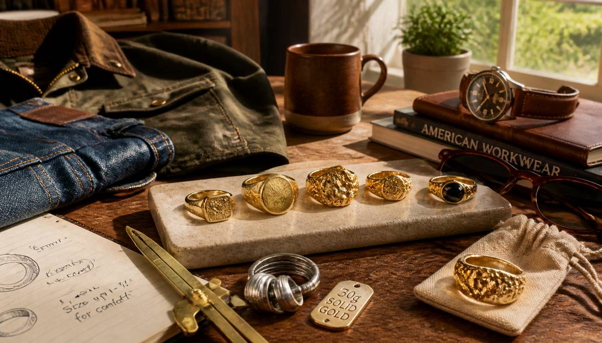 Wearing a Heavy Gold Ring: Fingers, Fit and Clothes