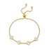 Gold Plated Mother of Pearl Gemstone Clover Necklace