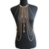 Shoulder Statement Tassel , Chain boho jewellery,body jewelry,flat chain necklace