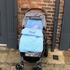 Personalised Blue Velour Dimple Pram Footmuff