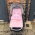 Personalised Pink Velour Dimple Pram Footmuff