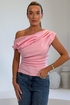 Donna Asymmetric Top Pink
