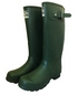 Wide Calf Wellies - Black with Teal Trim - Regular Fit in Foot and Ankle