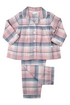 Girls Heath Check winter PJs in Soft Pink and winter white