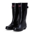 Wide Calf Rain Boots - 15 to 19 inch calf - Black Glossy - Regular Width in Ankle