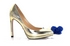 Beautiful Heels - 4 inch Gold Platform Shiny Heels