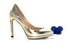 Beautiful Heels - 4 inch Gold Platform Shiny Heels