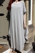 Tall Womens' Italian Cotton Very Long Loose Slip-on Dress