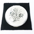 1960s Unused Stratton Compact Mirror Blue Enamel White Gilded Flowers