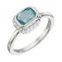 Ruffles Edge Rectangle Ring - Green Fluorite