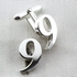 Silver bespoke initial 9 cufflinks for Leeann Wright (balance payment)