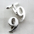 Bass Clef Silver lapel brooch pin