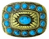Turquoise Imitation Stone Belt Buckle