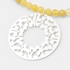 Wattle Wreath Silver & Golden Jade Beaded Necklace