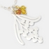 Wattle Branch & Yellow Sapphires Silver Necklace