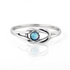 Sterling Silver Dainty Opal  Knot Ring