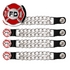 Milwaukee Leather Fire Department Medallion Vest Extender - Double Chrome Chains Genuine Leather 6.5" Extension 4-PCS MLA6012SET