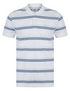 Haydin Yarn Dyed Stripe Cotton Pique Polo Shirt in Optic White - Tokyo Laundry