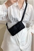 The Double Zip Straw Mini Braided Crossbody Bag