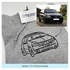 Men's Father's Day hoodie personalised car and motorbike photo outline