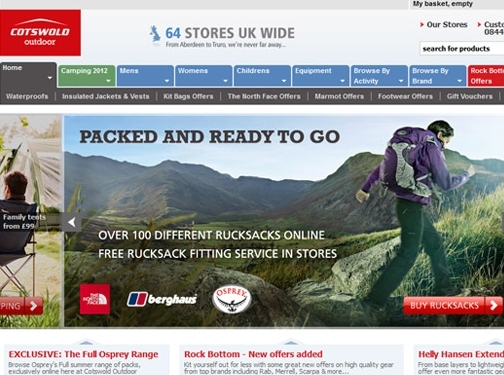 https://www.cotswoldoutdoor.com/ website