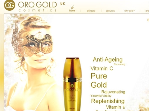 https://www.orogoldcosmetics.co.uk/ website